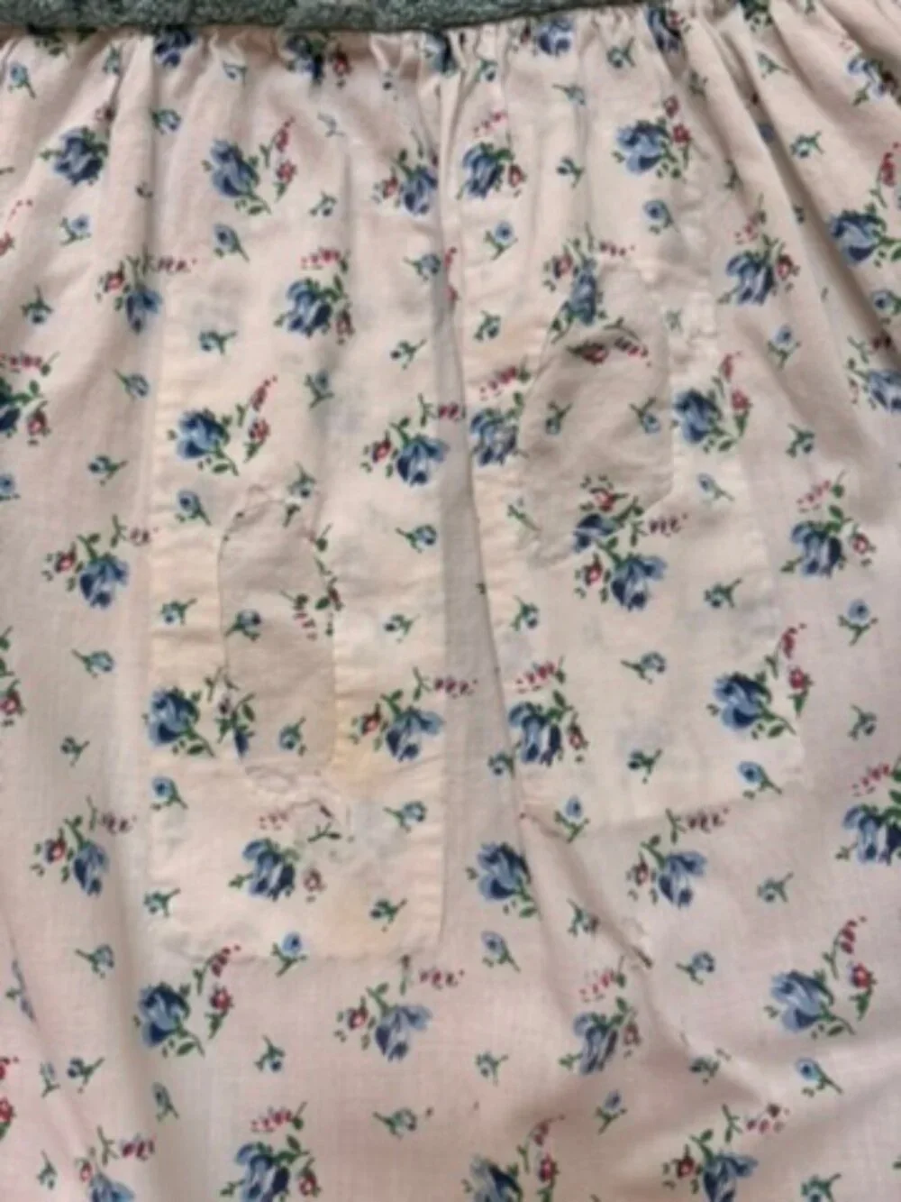 Handmade Vintage Floral Cotton Half Apron: Cottagecore Farmhouse Kitchen